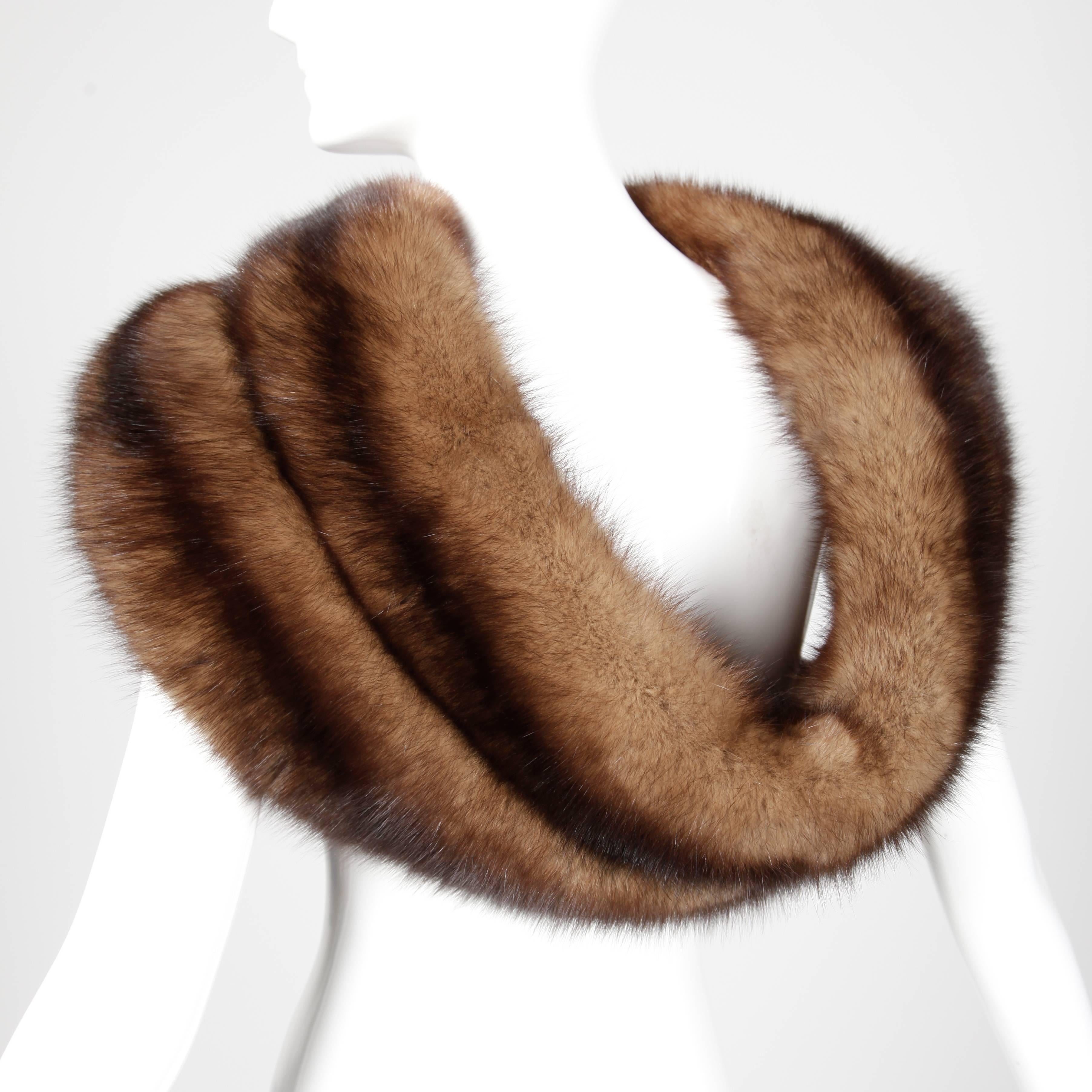 Pristine Vintage Barguzin Russian Sable Fur Wrap, Stole or Fling 1