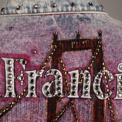 Tony Alamo Vintage Hand Painted and Studded San Francisco Denim Jean Jacket