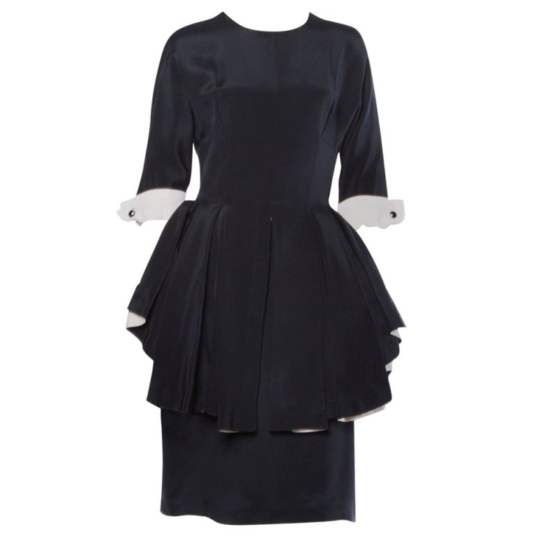 silk peplum dress