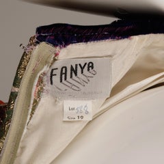 1960s Vintage Metallic Gold Evening Gown/ Dress