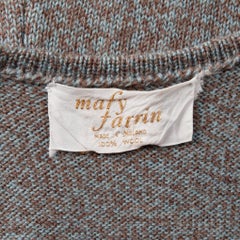 1970s Mary Farrin Vintage Wool Knit Lace Up Sweater Vest or Waistcoat