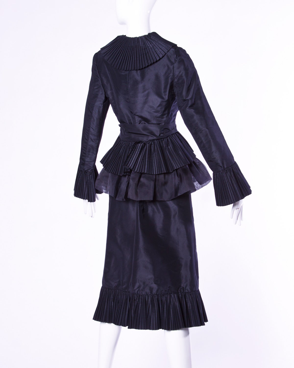 1970s Bill Blass Vintage Silk 4-Piece Jacket + Skirt Suit Dress ...