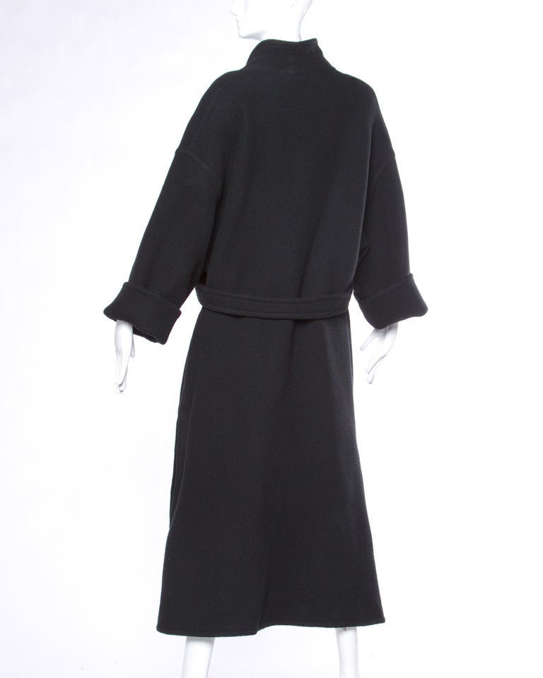 James Galanos for Neiman Marcus Unusual Black Wool/ Cashmere Vintage ...