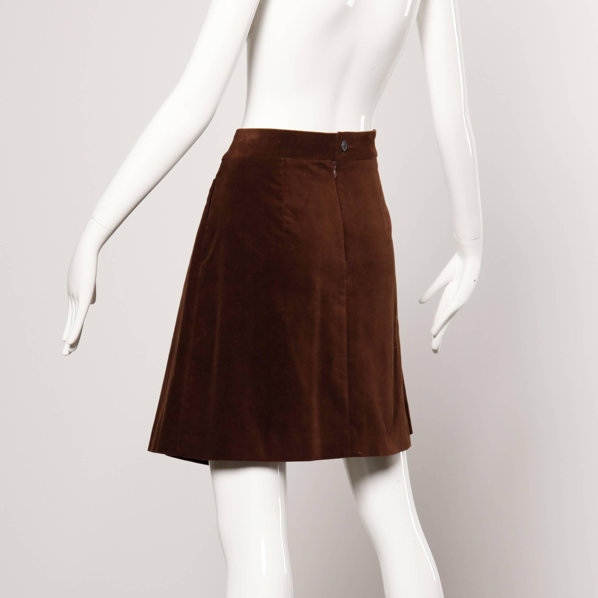 velvet brown skirt