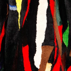 Zuki-Attributed Vintage Dyed Multicolor Sheared Beaver Fur Coat or Jacket