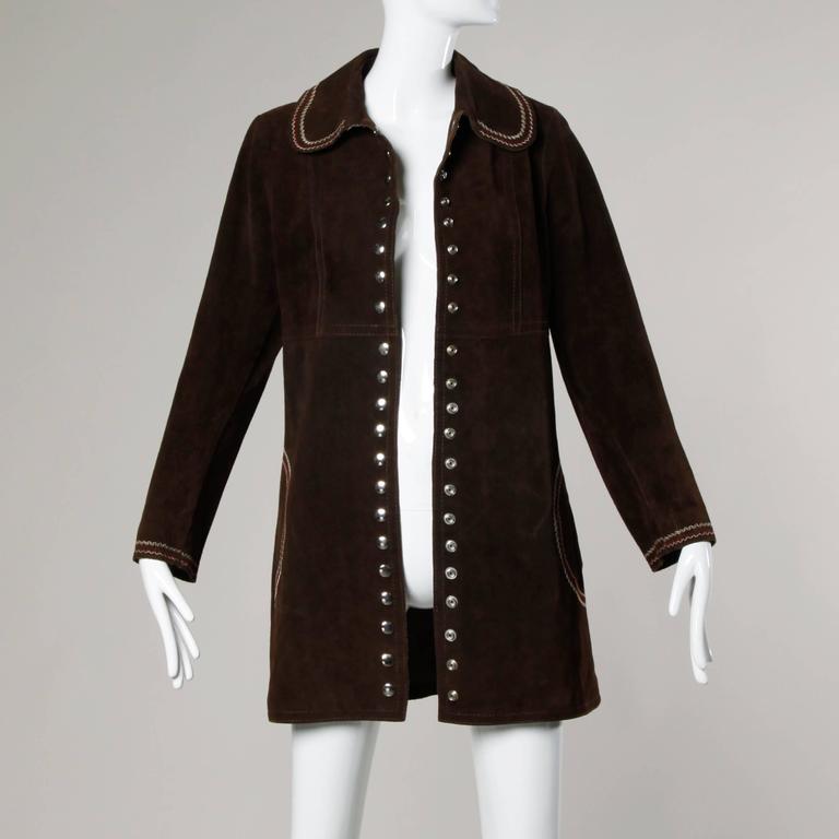 Suede Leather Coat