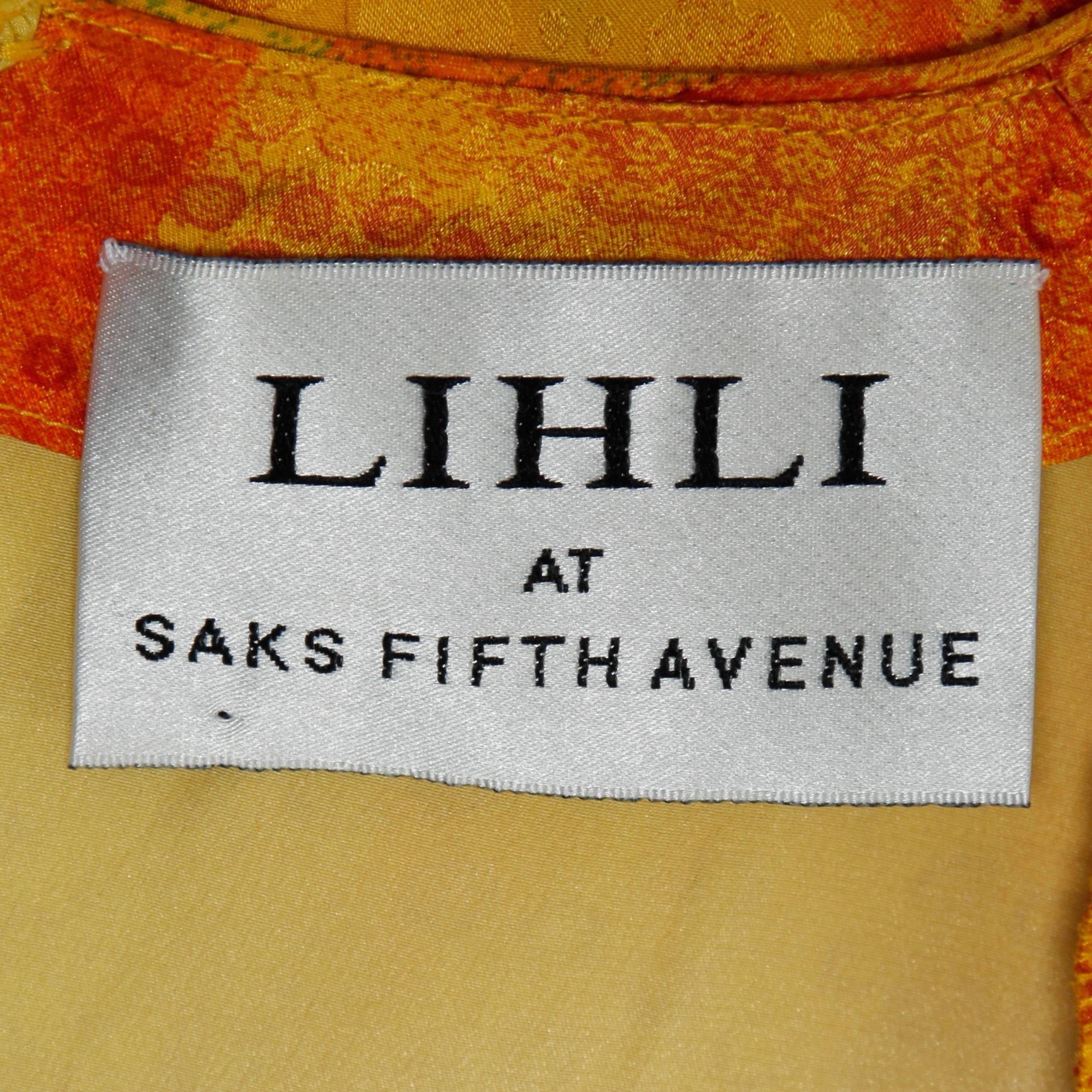 Orange Lihli Vintage Ombre Silk Dress