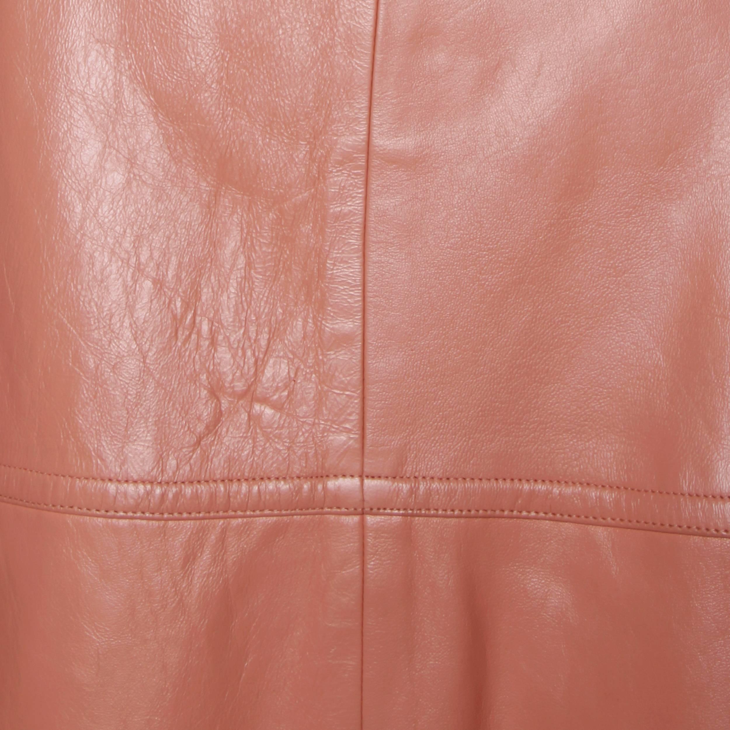 Women's Bonnie Cashin 1960s Vintage Pink Leather Coat