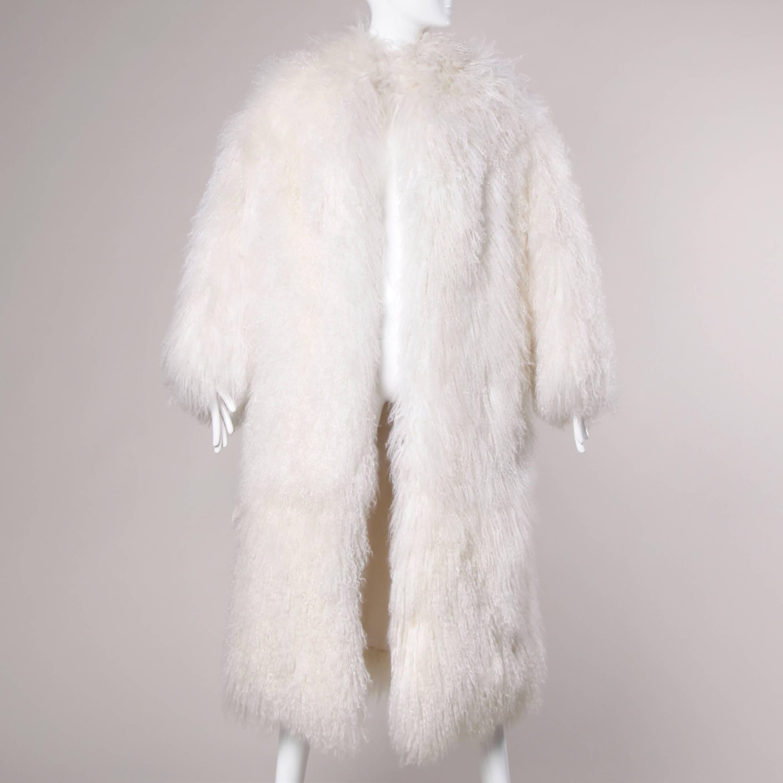 china white shaggy jacket