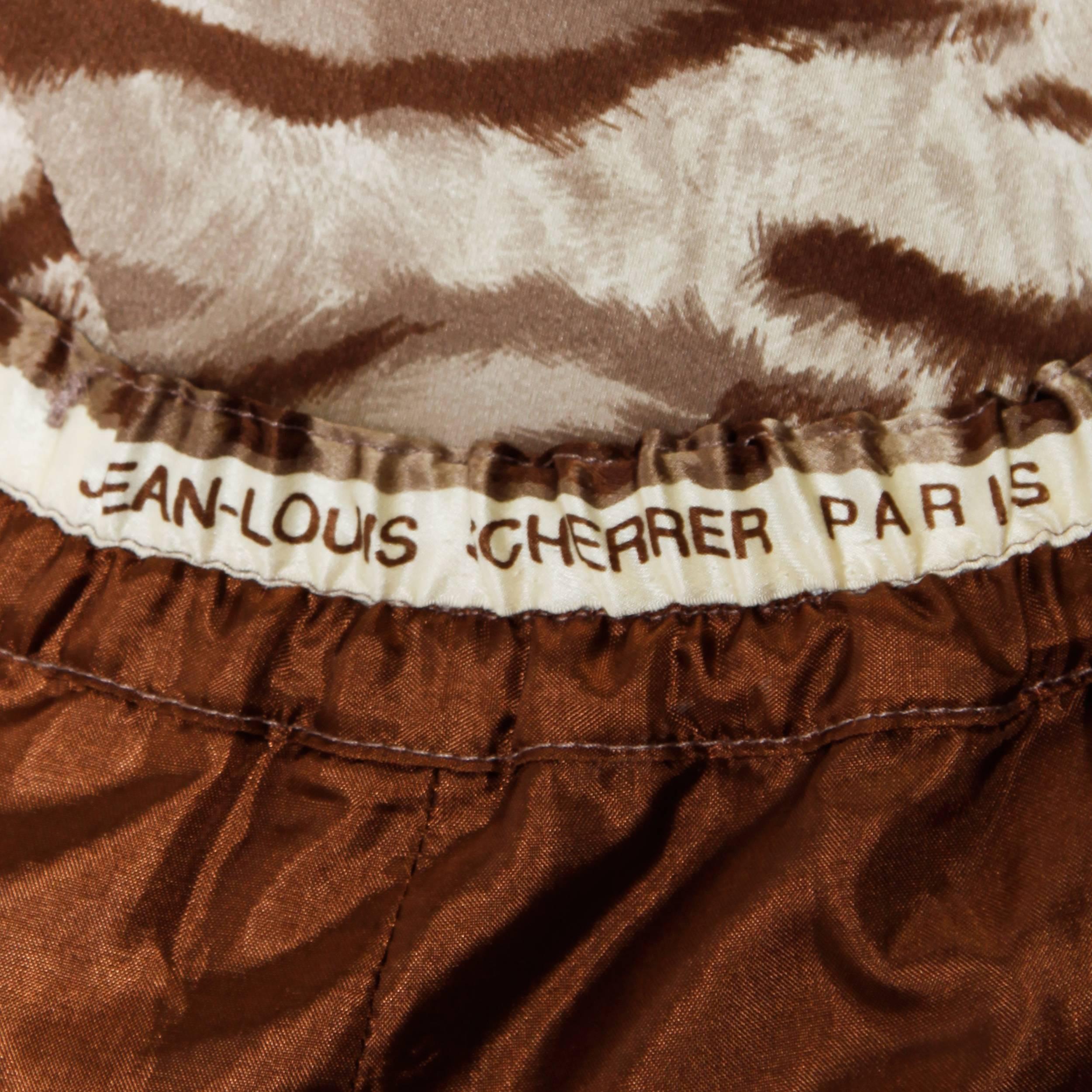 Jean-Louis Scherrer Vintage Animal Screen Print Silk Maxi Skirt In Excellent Condition In Sparks, NV