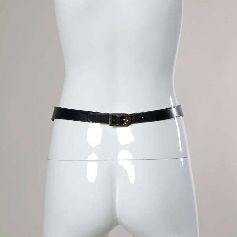 Irene Sargent Vintage Leather Cut Out Belt with Rainbow Embroidery