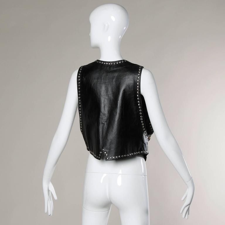 Vintage Leather Vest with Concho, Cowboy Boots, + Horse Vintage Leather Vest with Concho, Cowboy Boots, + Horse