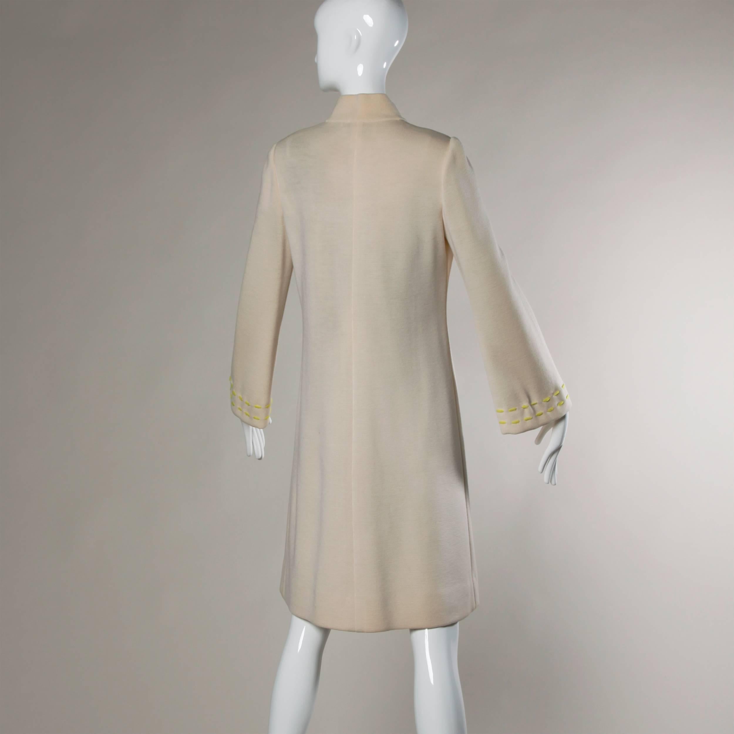 1960s Vintage Gino Paoli Mod Italian Wool Knit Coat + Dress Ensemble 1