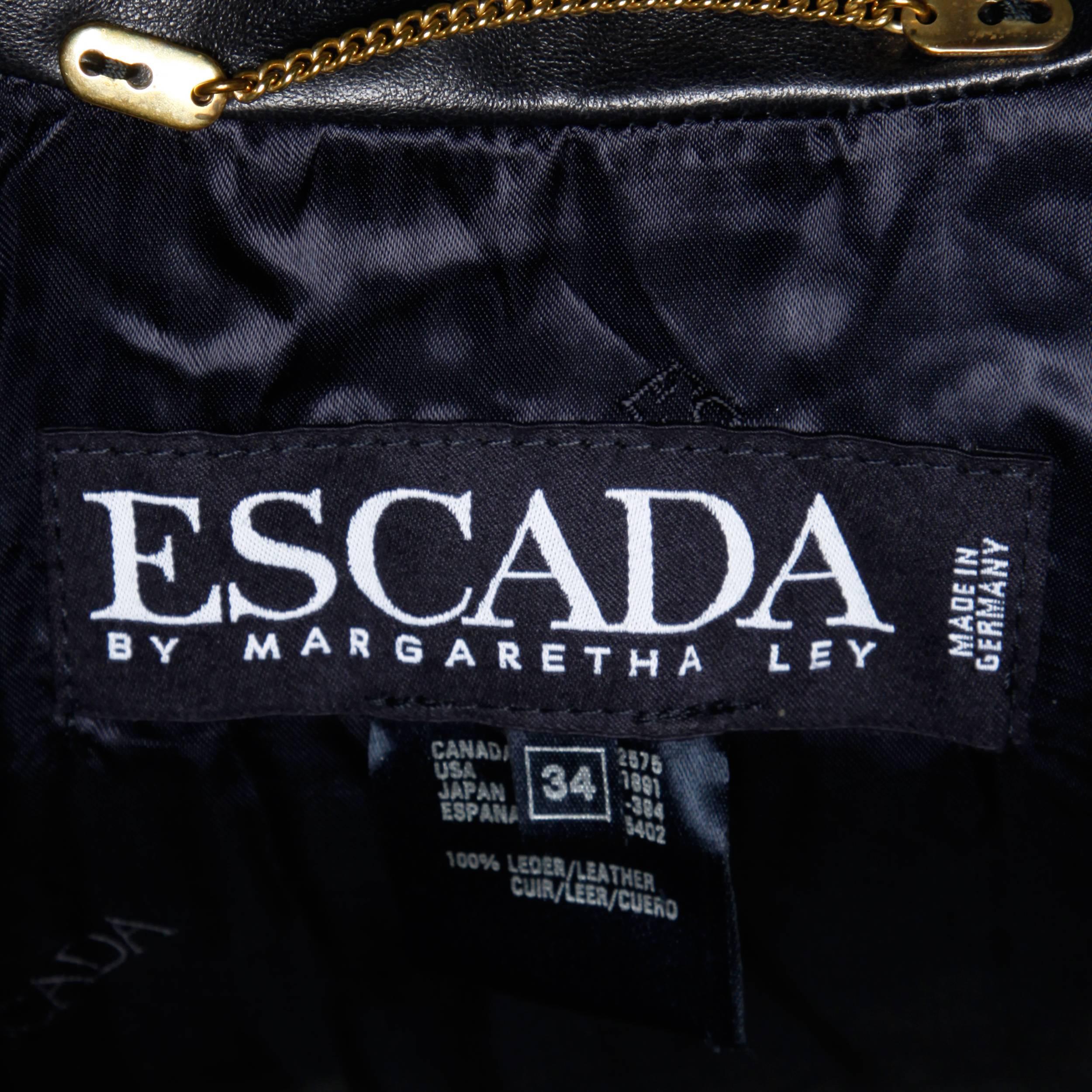 vintage escada leather jacket