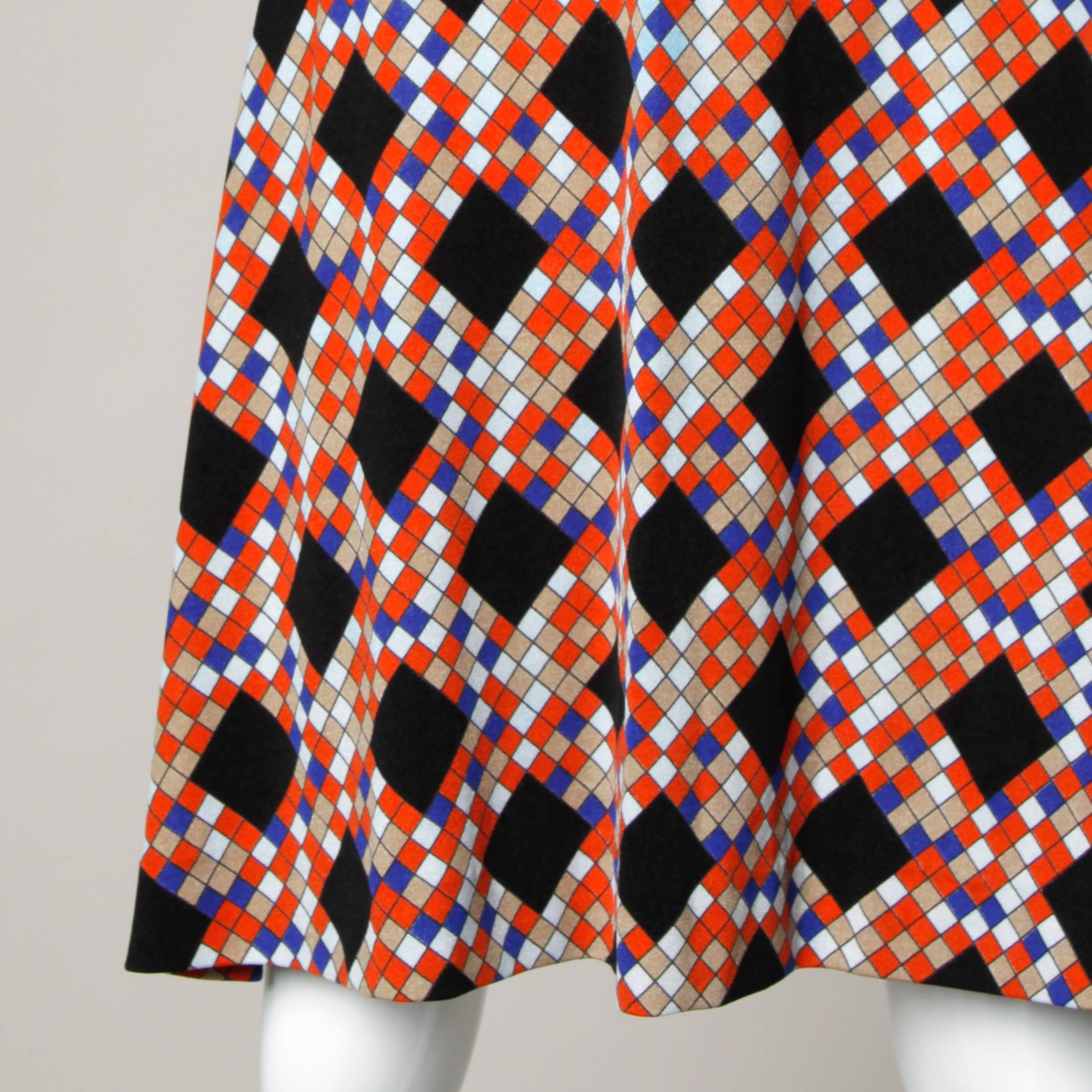 Women's Signed Mr. Dino Vintage Geometric Dress