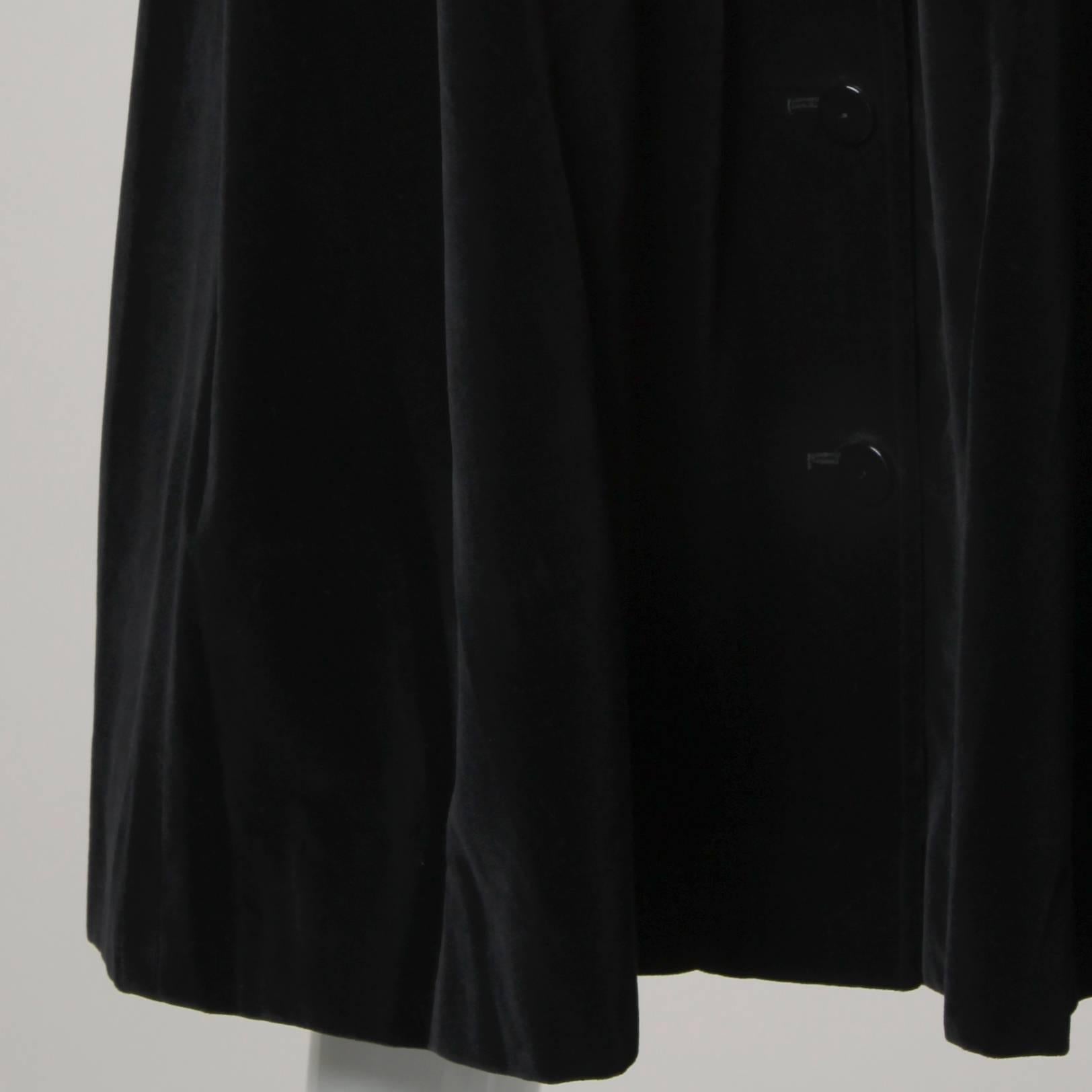 Yves Saint Laurent YSL Vintage 1970s Black Velvet Skirt 2