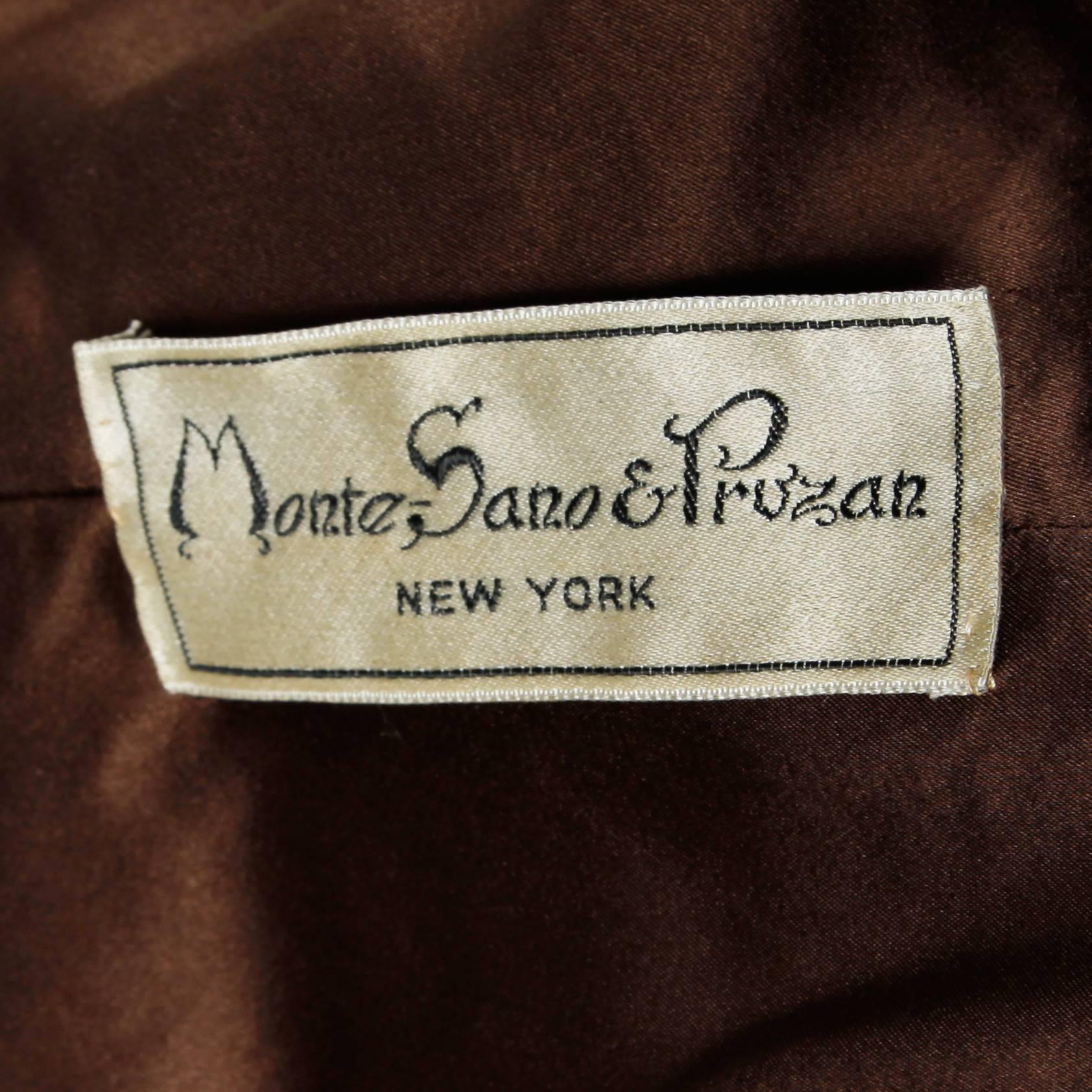 Monte Sano & Pruzan Vintage 1950s Silk Brocade Coat with a Bubble Hem In Excellent Condition In Sparks, NV