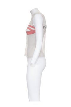 HELMUT LANG SS 95 Iconic and rare sheer top with a print on both sides