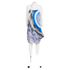 ALEXANDER MCQUEEN SS 09 Printed silk bustier dress