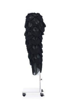 COMME DES GARÇONS 00'S : jupe longue en georgette à volants