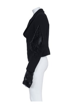 COMME DES GARÇONS FW 04 Kultige Spencer-Jacke mit Schlitzen an den Ellbogen