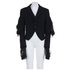 COMME DES GARÇONS FW 04 Kultige Spencer-Jacke mit Schlitzen an den Ellbogen