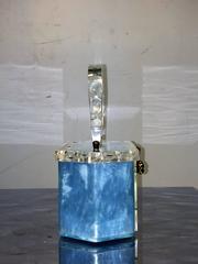 Rare Aqua Blue 1950's Lucite Handbag