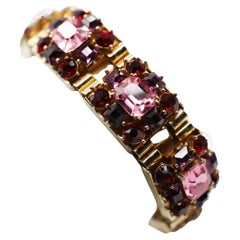 Brazalete coleccionable de cristal austriaco de los años 50