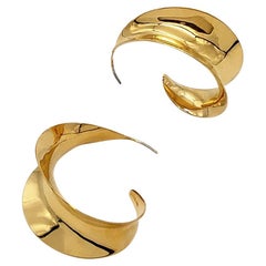 Boucles d'oreilles créoles anciennes en or, Gerhard Herbst Studio