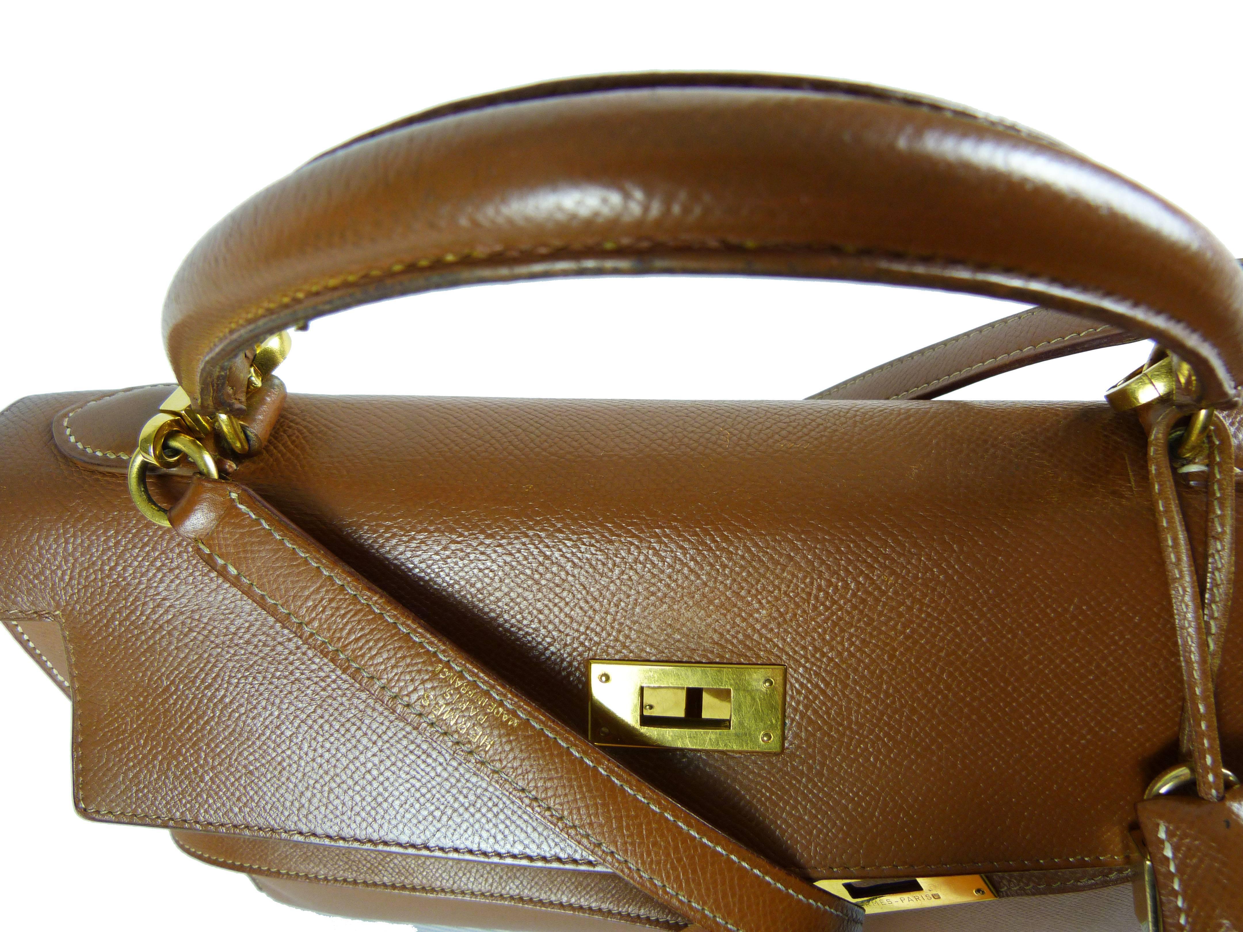 Women's Hermès Gold Epsom Kelly 32Cm Bag For Sale
