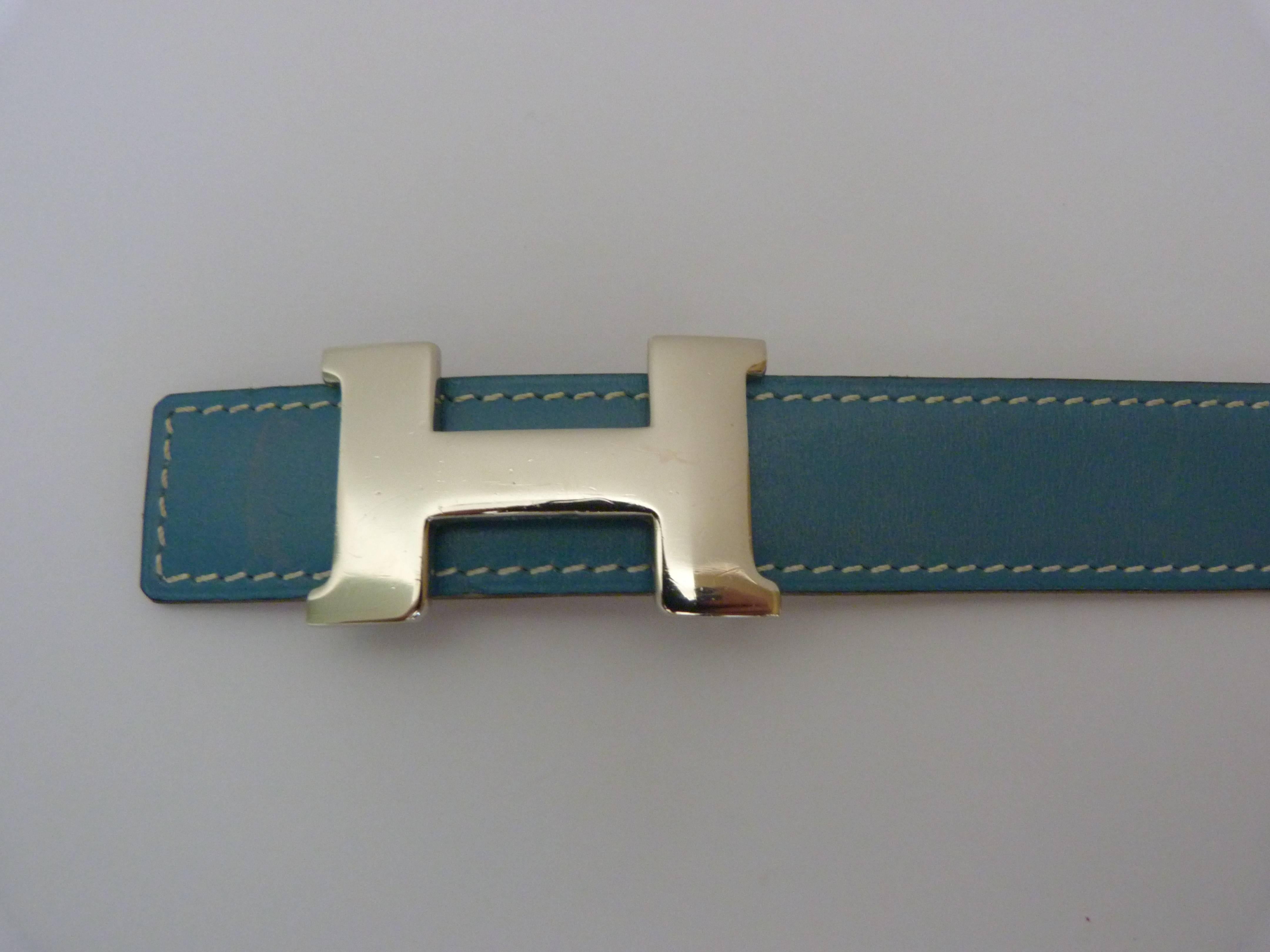 Belt metal buckle silvered palladié 