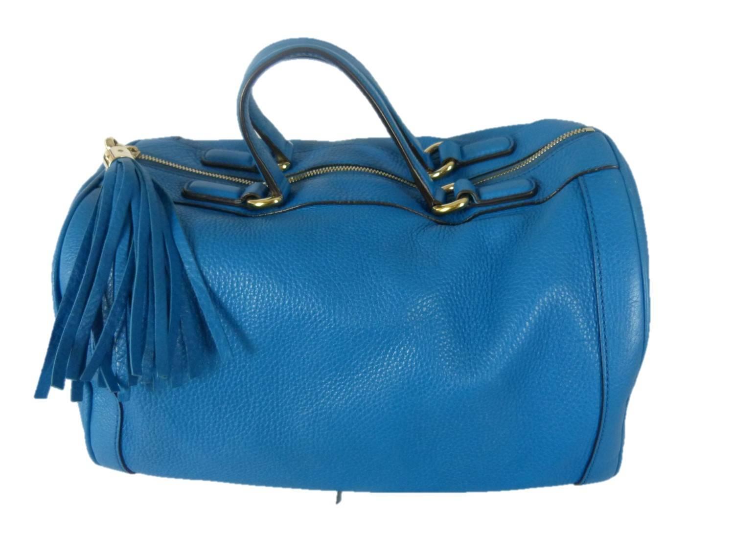Gucci Blue Electric Leather 