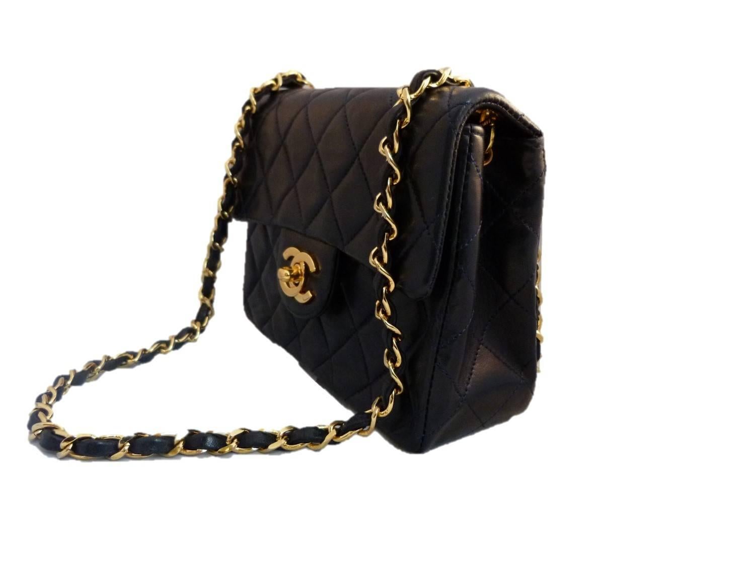 Chanel Blue Leather Timeless Crossbody Bag In Excellent Condition In Castries, FR