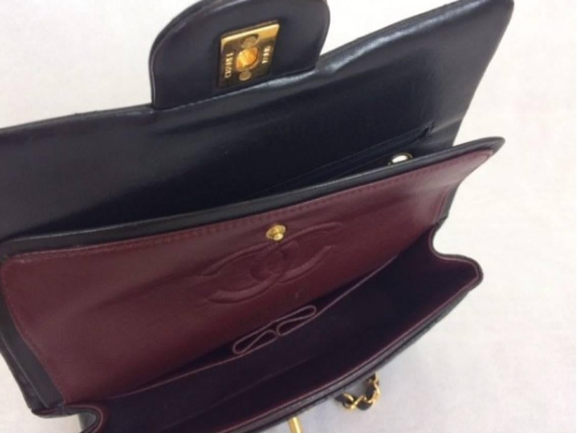 Chanel Black Timeless 23cm Bag For Sale 4
