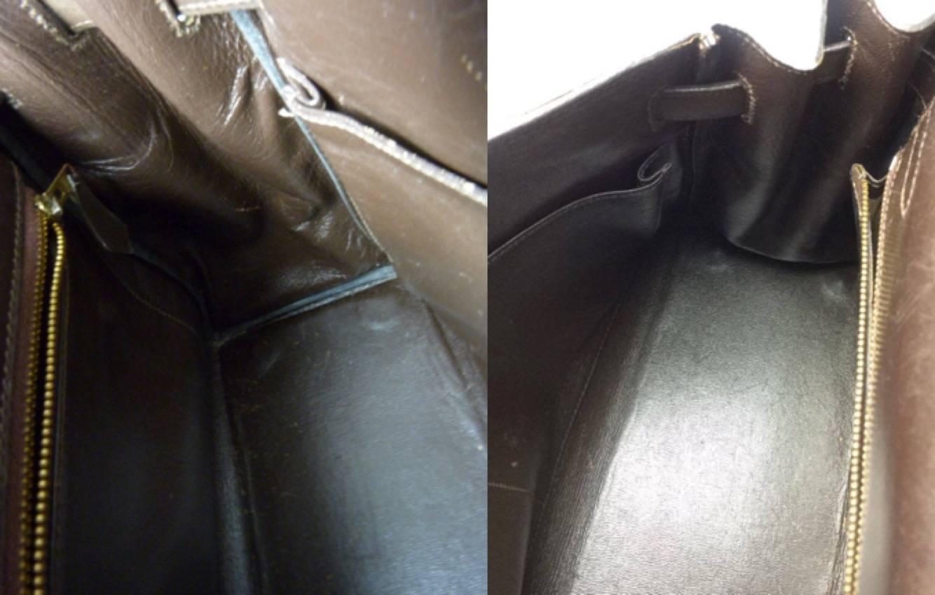 Hermès Kelly Brown Box Leather Bag 32cm  3