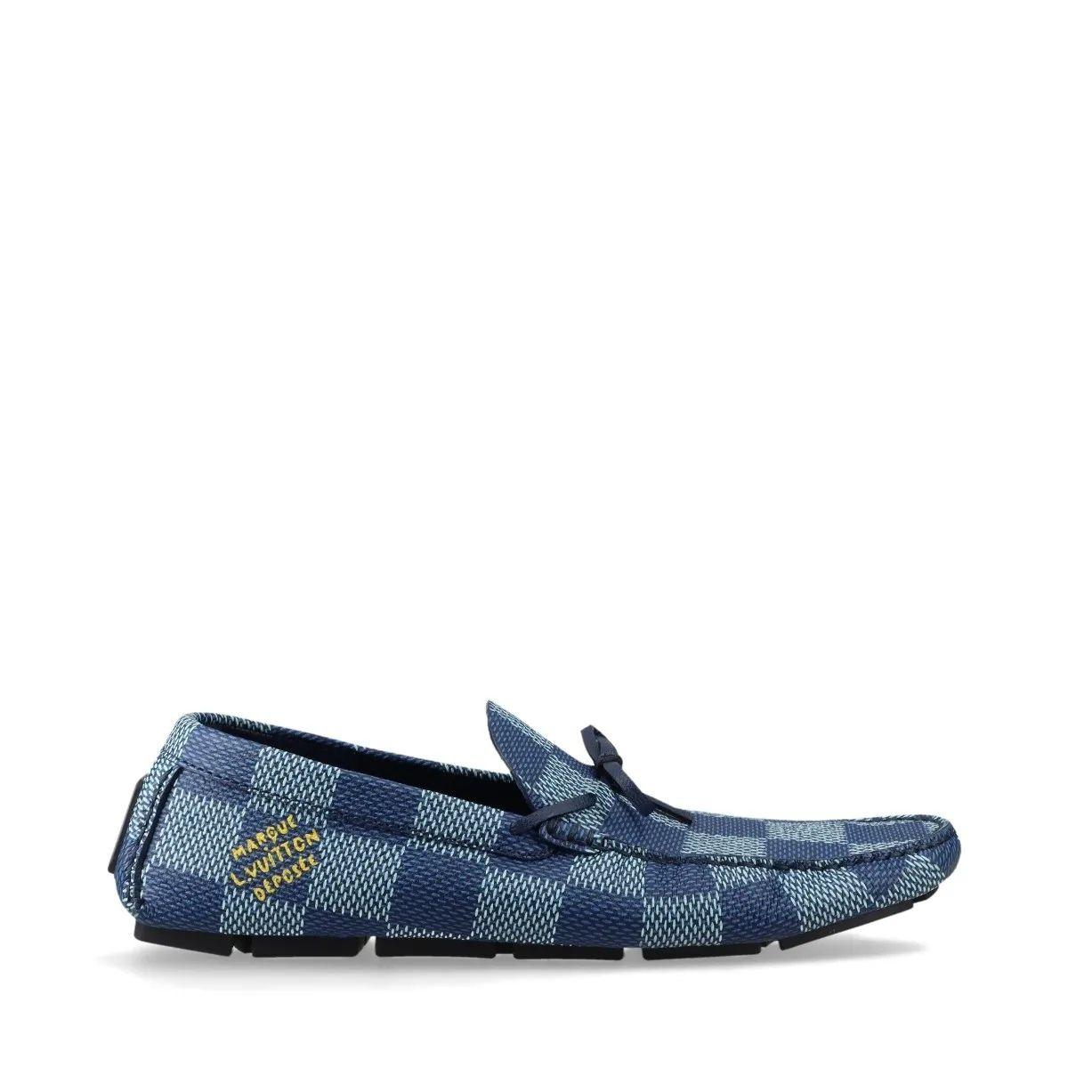 Louis Vuitton LV Driver Mokassin Schuhe Marine im Zustand „Gut“ im Angebot in Humacao, PR
