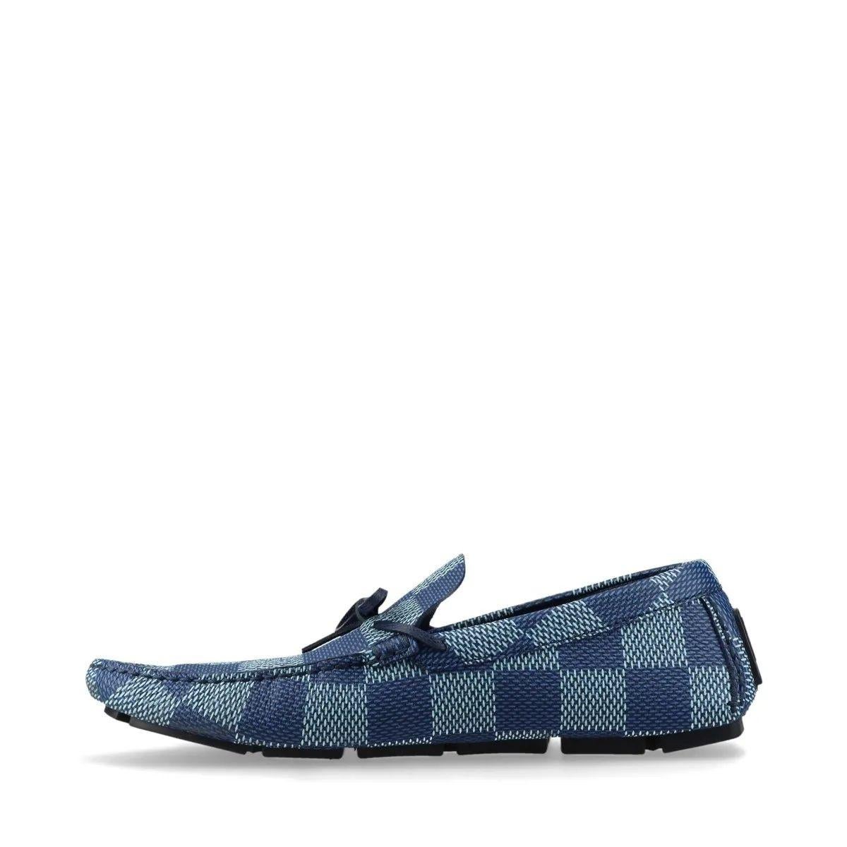 Louis Vuitton LV Driver Mokassin Schuhe Marine Herren im Angebot
