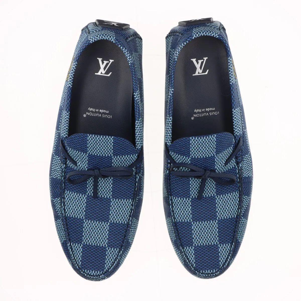 Louis Vuitton LV Driver Mokassin Schuhe Marine im Angebot 3