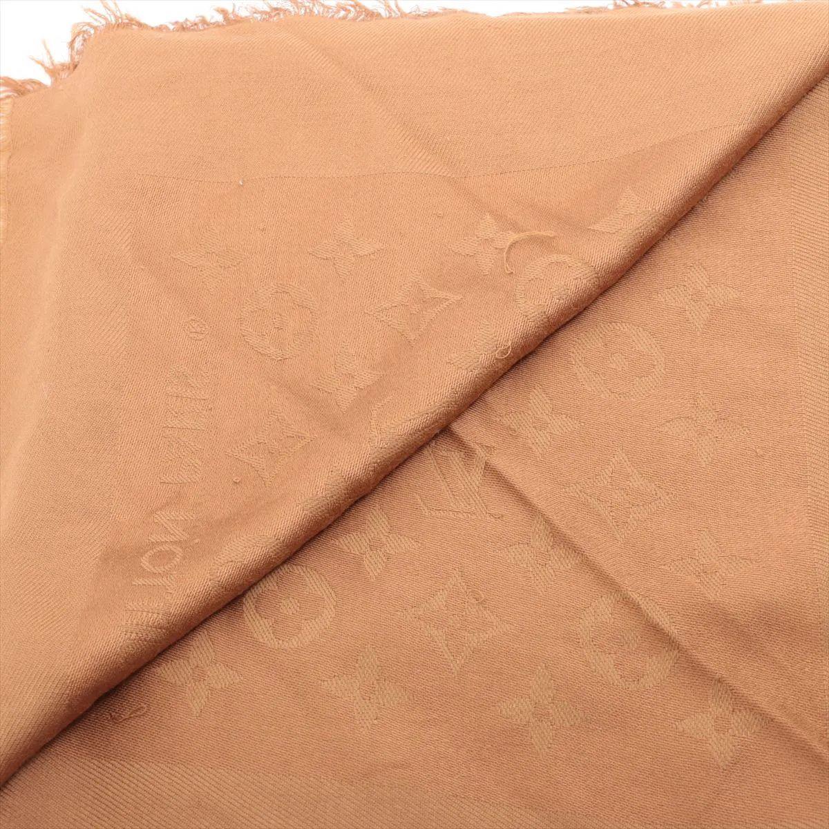 Louis Vuitton Monogram Klassischer Schal Karamell (Orange) im Angebot