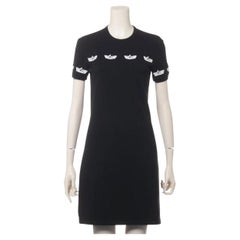 Louis Vuitton Vitesse Wool T-shirt Dress BlackWhite