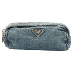 Prada Denim Pouch Blue