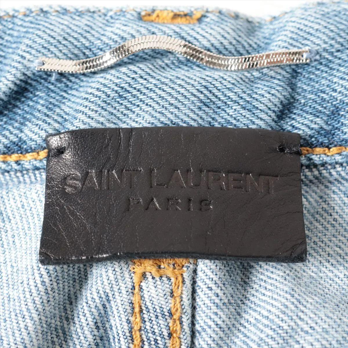 Saint Laurent Paris Denim Jeans en coton Light Blue en vente 1
