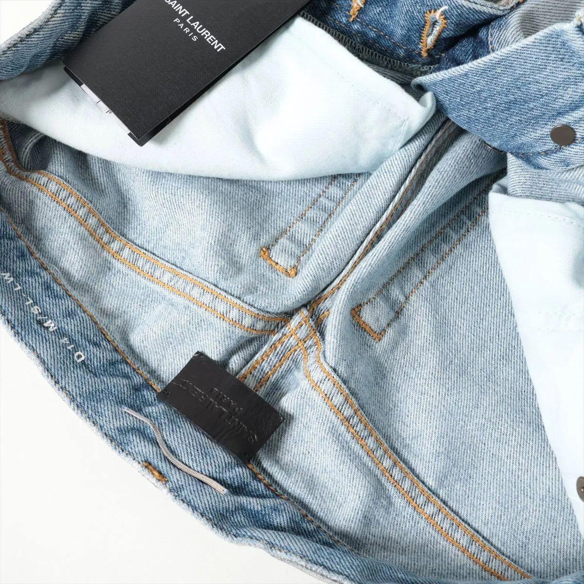 Saint Laurent Paris Denim Jeans en coton Light Blue Pour hommes en vente