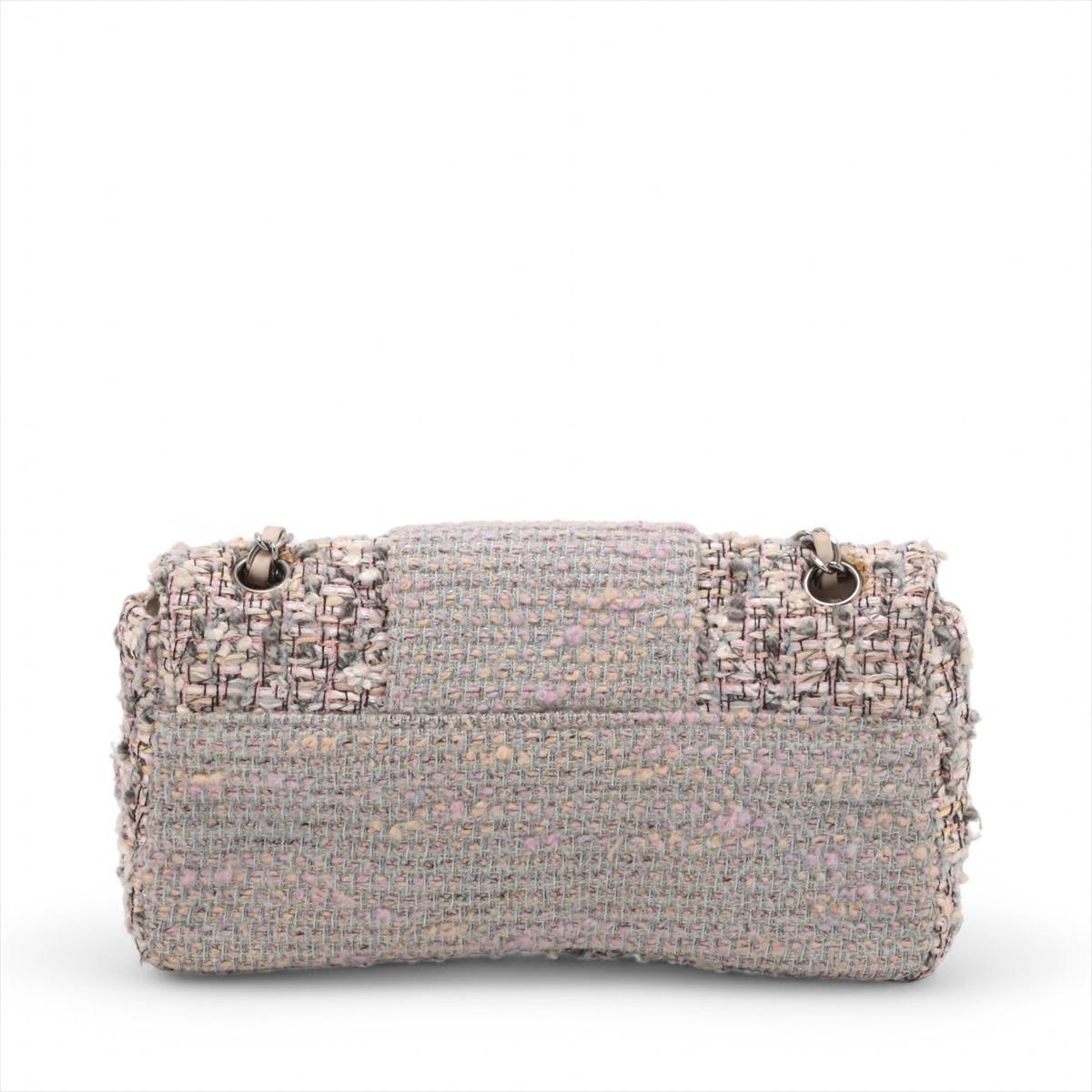 Gris Chanel CC Logo Tweed Chain Shoulder Bag Gray * PREORDER * (commande préalable) en vente
