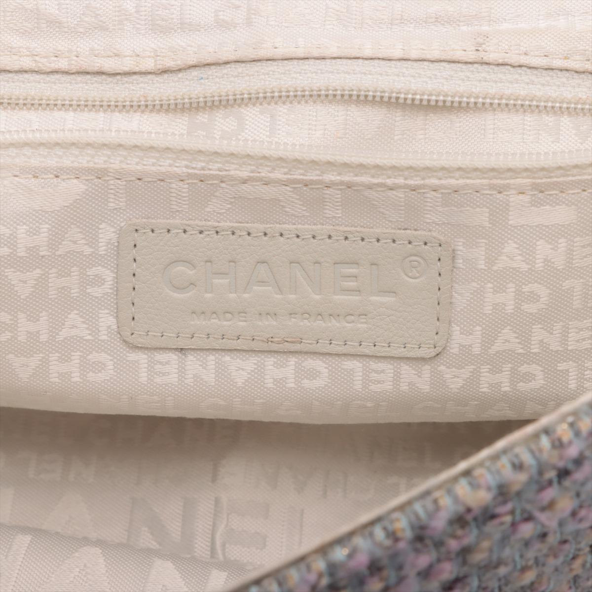 Chanel CC Logo Tweed Chain Shoulder Bag Gray * PREORDER * (commande préalable) en vente 6
