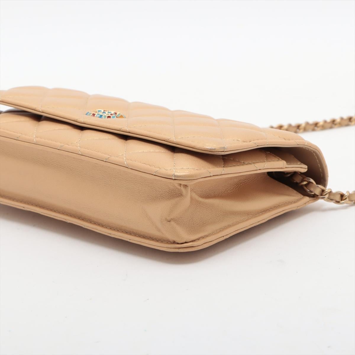 Chanel Multicolore CC Logo Matelasse Lambskin Chain Shoulder Bag Gold * PREORDER Pour femmes en vente