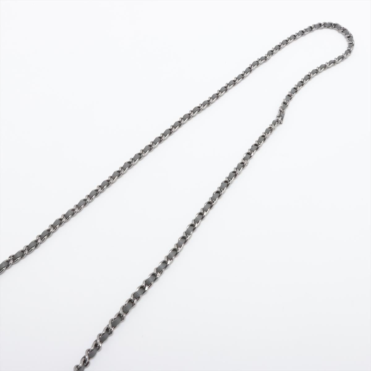 Chanel CC Logo Paillettes x Chaîne en laine Sac à bandoulière rond Gris * PRÉCOURS * en vente 3