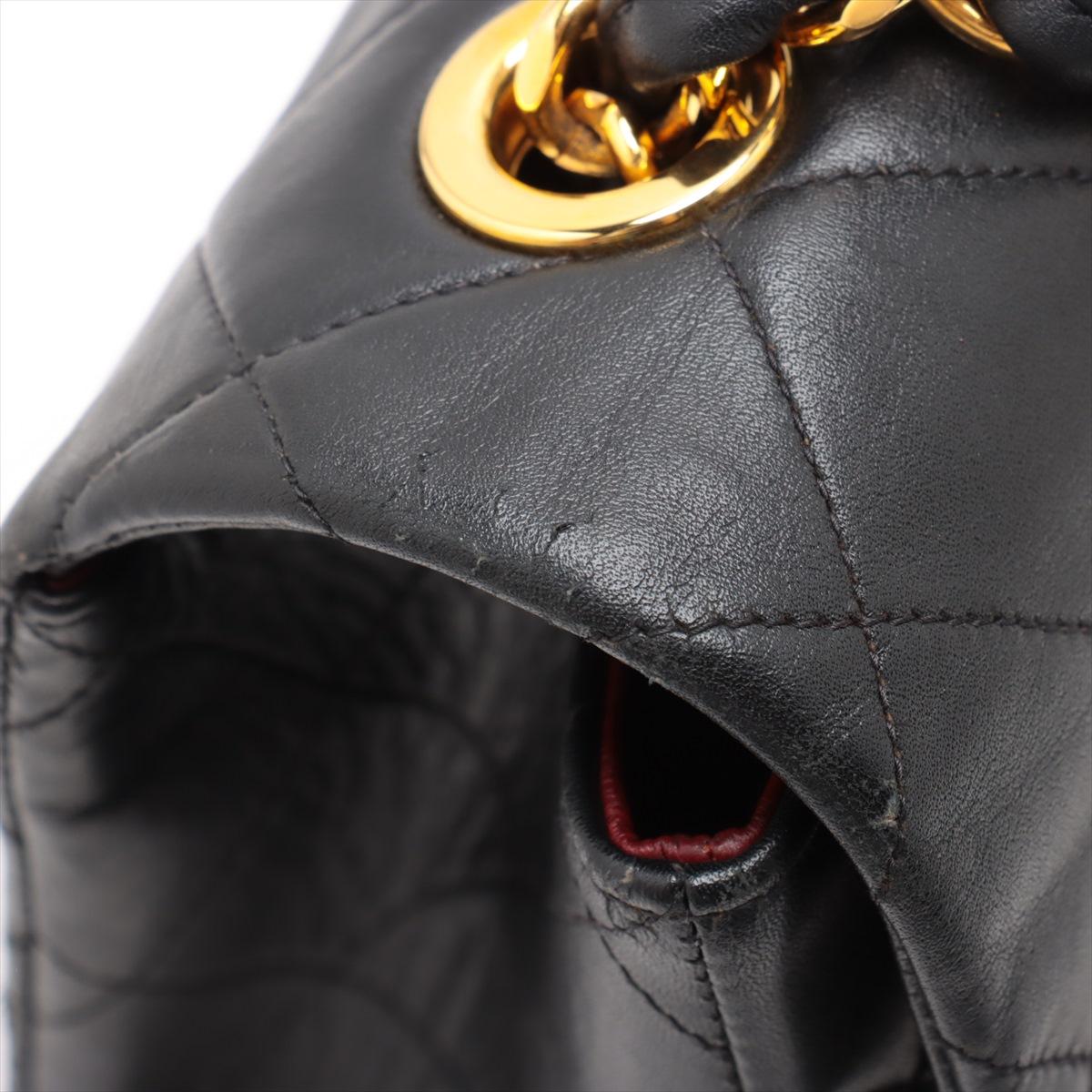 Chanel CC Logo Matelasse 34 Maxi Lambskin Single Flap Double Chain Shoulder Bag en vente 10