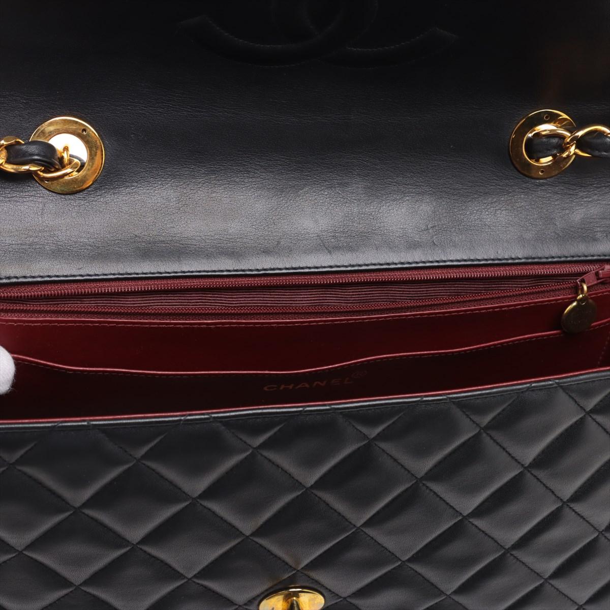 Chanel CC Logo Matelasse 34 Maxi Lambskin Single Flap Double Chain Shoulder Bag en vente 13