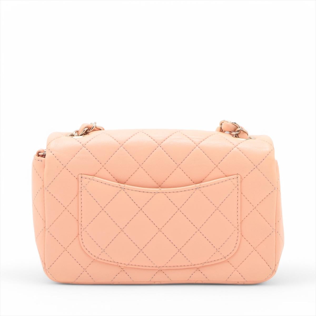 Orange Chanel CC Logo Mini Matelasse 20 Lambskin Single Flap Single ChainBag *PREORDER* (commande préalable) en vente